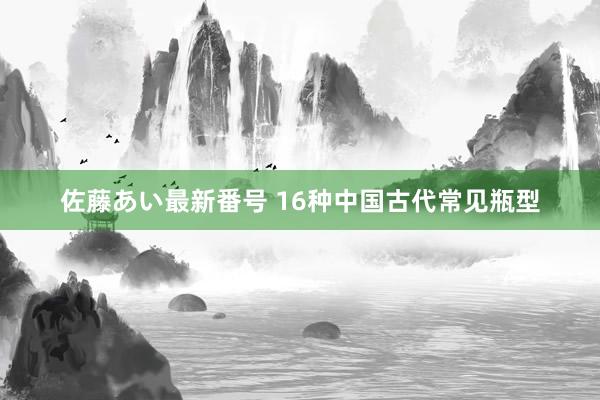 佐藤あい最新番号 16种中国古代常见瓶型