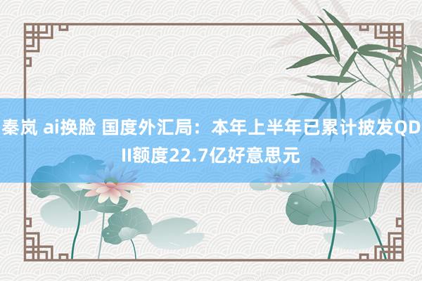 秦岚 ai换脸 国度外汇局：本年上半年已累计披发QDII额度22.7亿好意思元